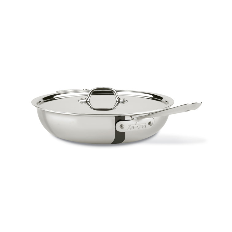 AllClad D3™ Compact Stainless Steel Saute Pan with Lid & Reviews Wayfair